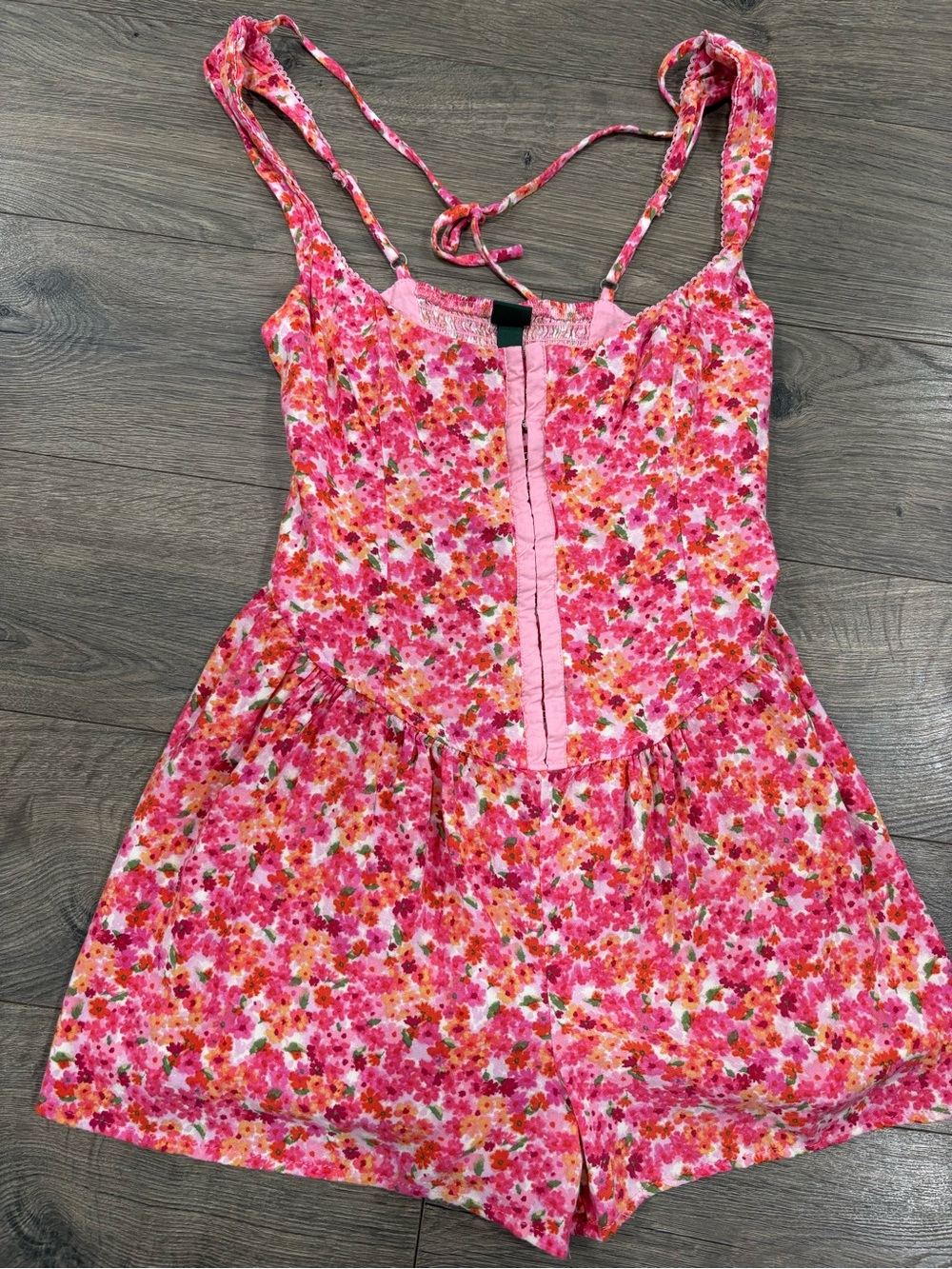 Pink Floral Summer Romper